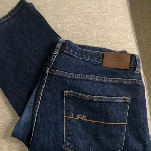 Lauren Ralph Lauren Denim - LRL Lauren Jeans Co Women Size 16 Classic Straight Denim Pocket Logo Mom Jeans